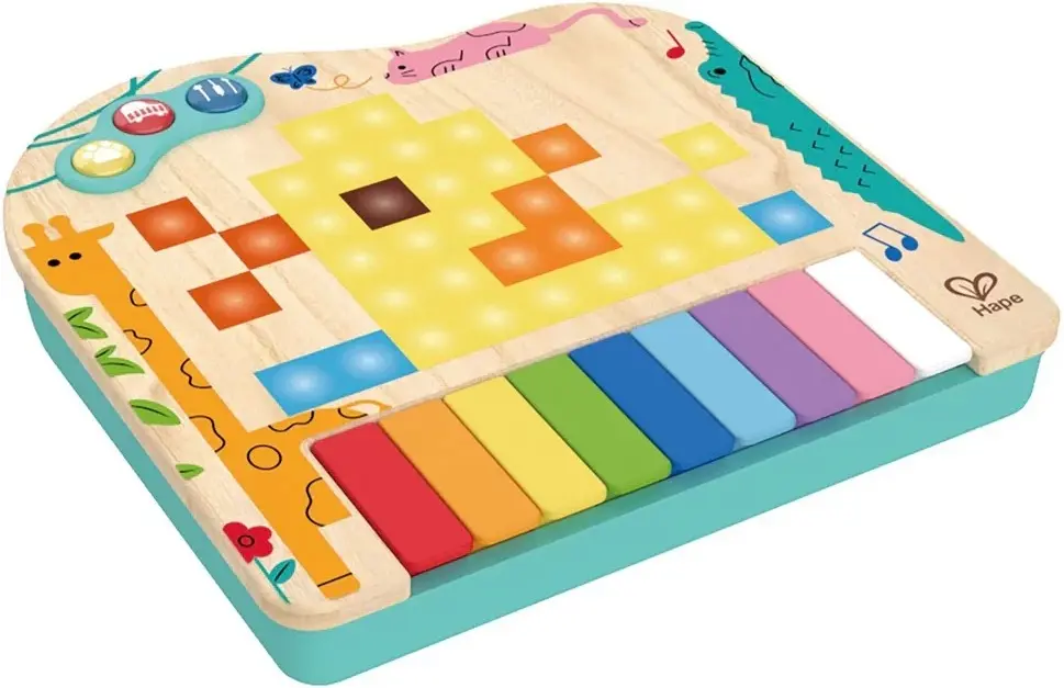 Jucarie interactiva Hape Dynamic Pixel Piano (Wood/Green)