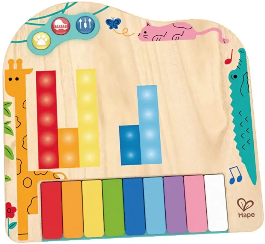 Jucarie interactiva Hape Dynamic Pixel Piano (Wood/Green)