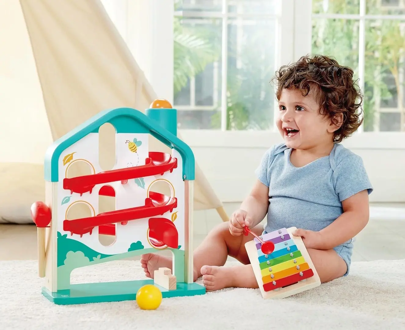 Xilofon Hape Melody Mansion Ball Run (Multicolor)