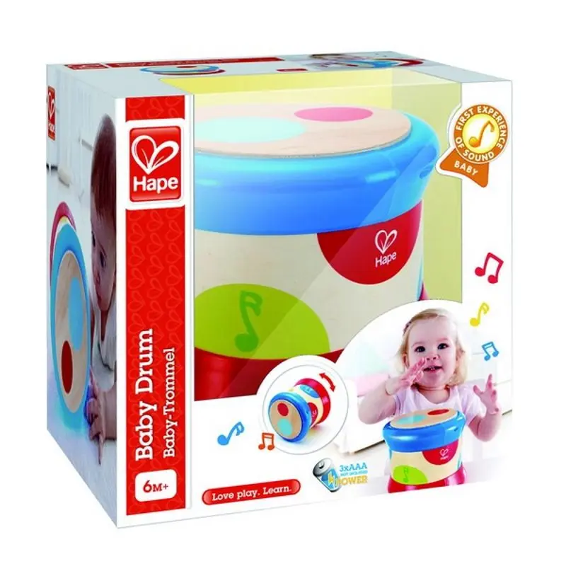 Jucărie muzicală Hape Drum E0333 (Blue/Red)