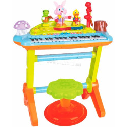 Jucarie muzicala + scaun Hola Toys Little Learners Piano Set (Multicolor)