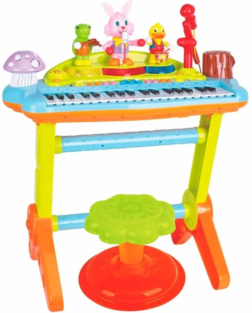 Jucarie muzicala + scaun Hola Toys Little Learners Piano Set (Multicolor)