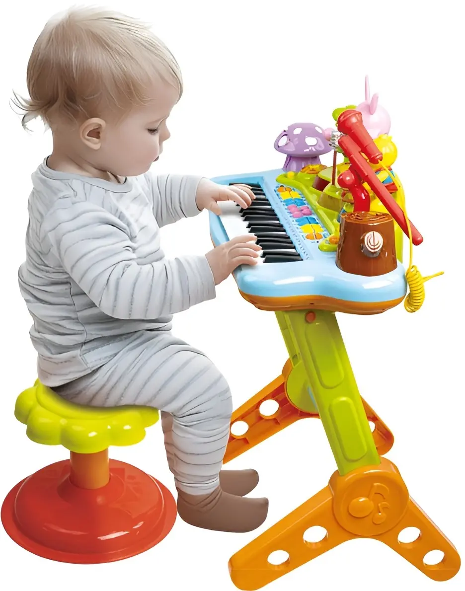 Jucarie muzicala + scaun Hola Toys Little Learners Piano Set (Multicolor)