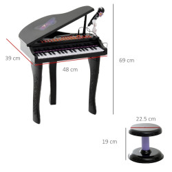 Детский синтезатор Homcom 390-003BK (Black) Thumb