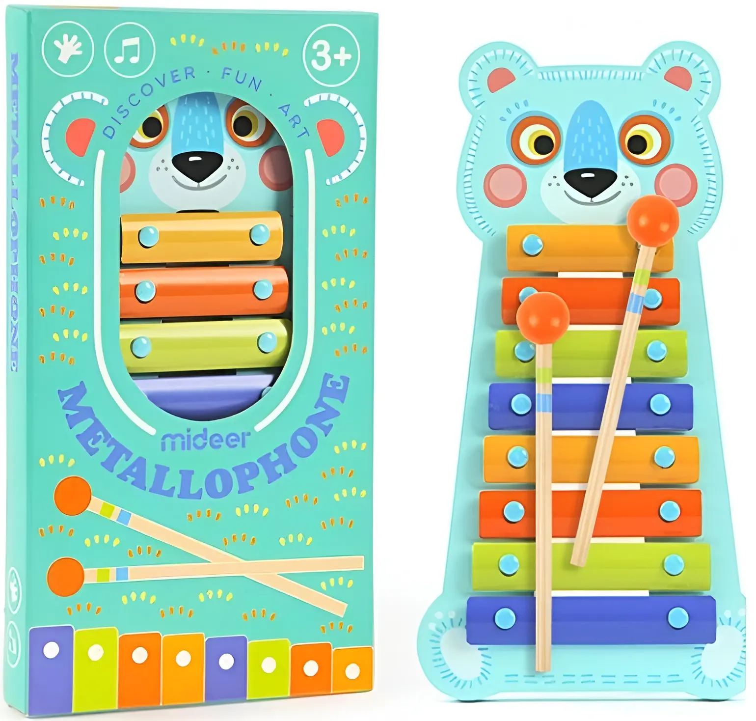 Xilofon Mideer Discover Fun Art Metallophone MD1092 (Blue)