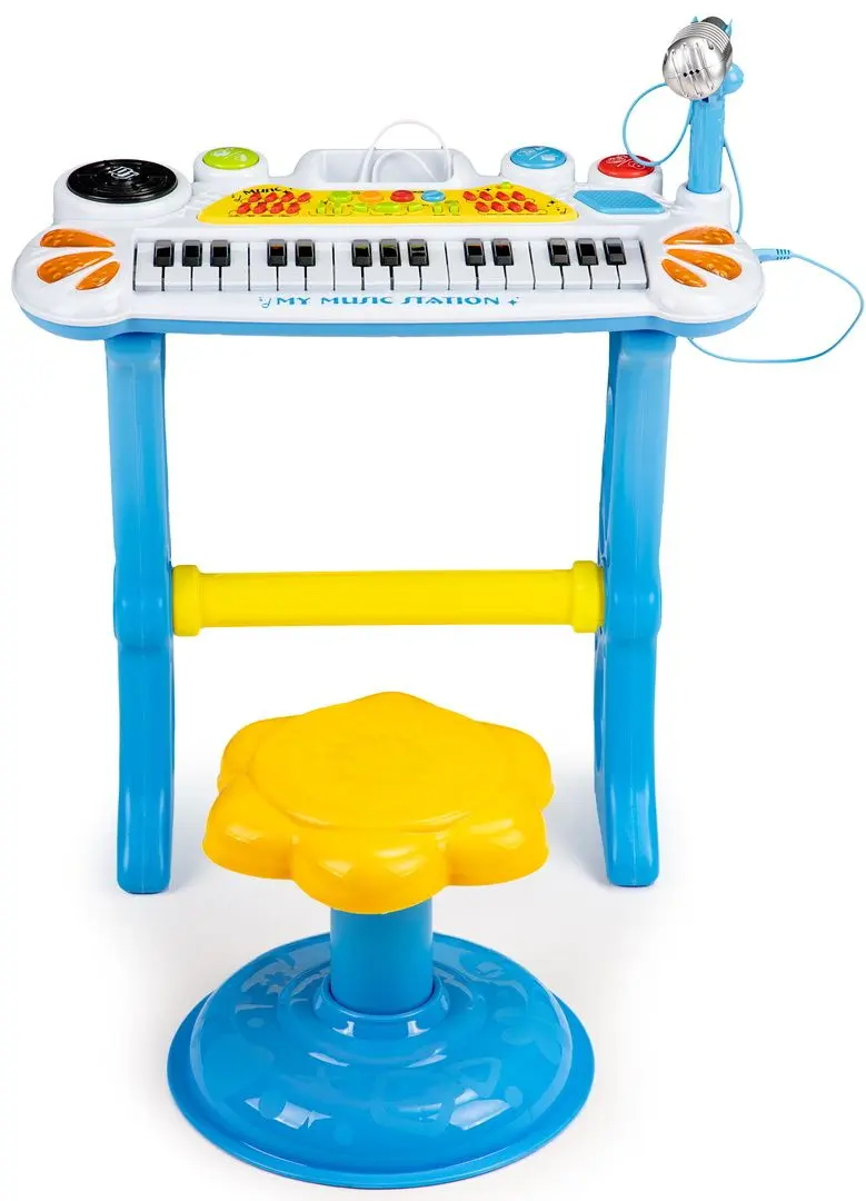 Sintetizator pentru copii Multistore HC490441 (Blue/Yellow)