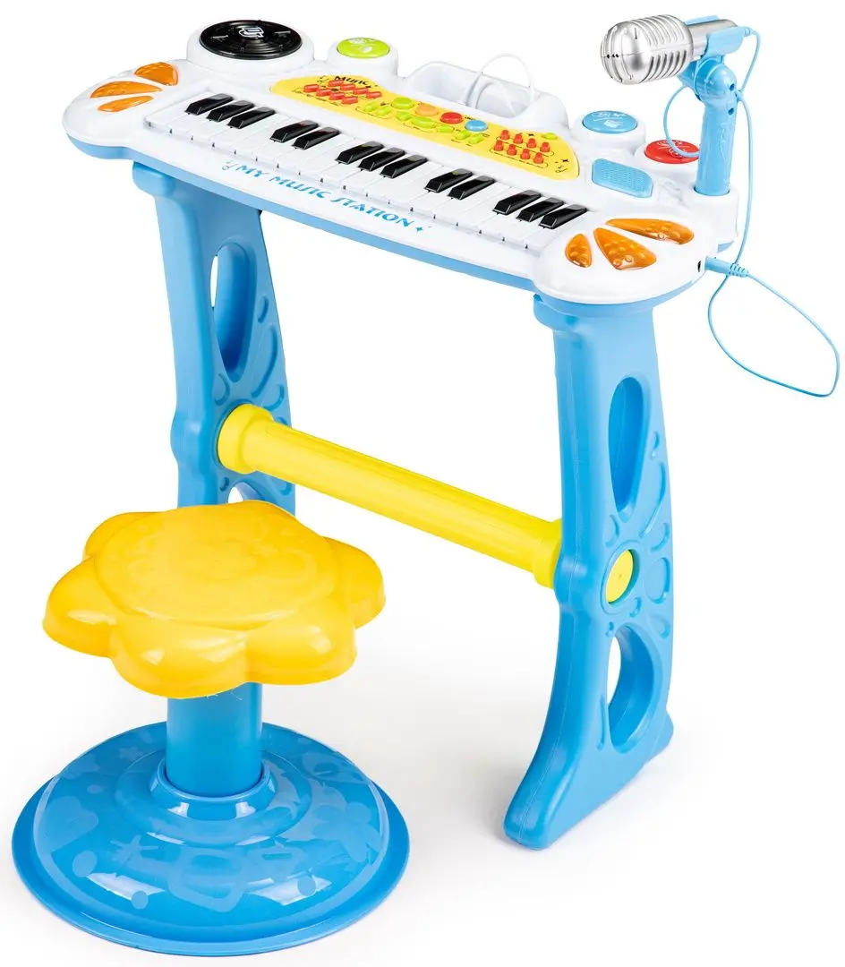 Sintetizator pentru copii Multistore HC490441 (Blue/Yellow)