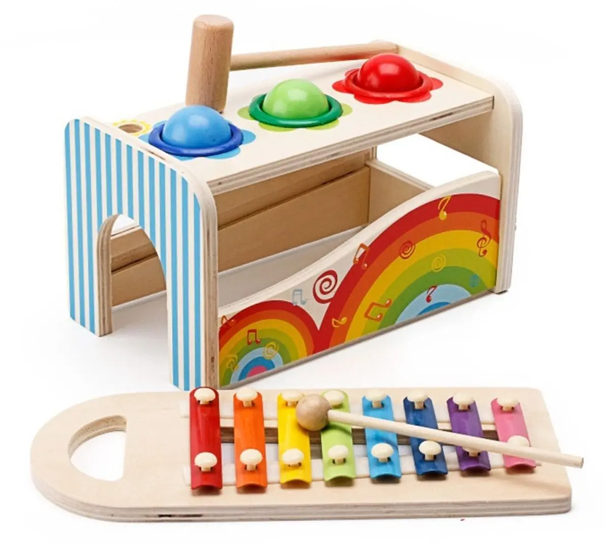 Набор музыкальных инструментов Rainbow Wooden Toy 5077