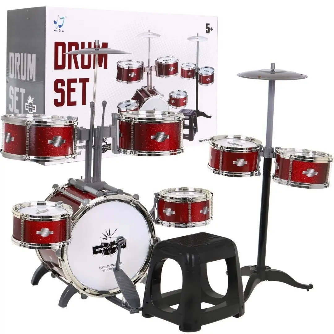 Tobe pentru copii Ramiz Drum Set 9008E-4 (Red)