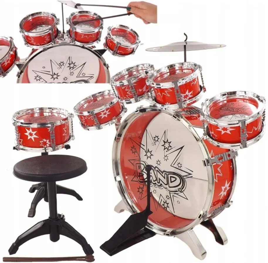 Детские барабаны Ramiz Musical Studio Big Band Rock'n Rhythm ZMU.28875A.CR (Red)