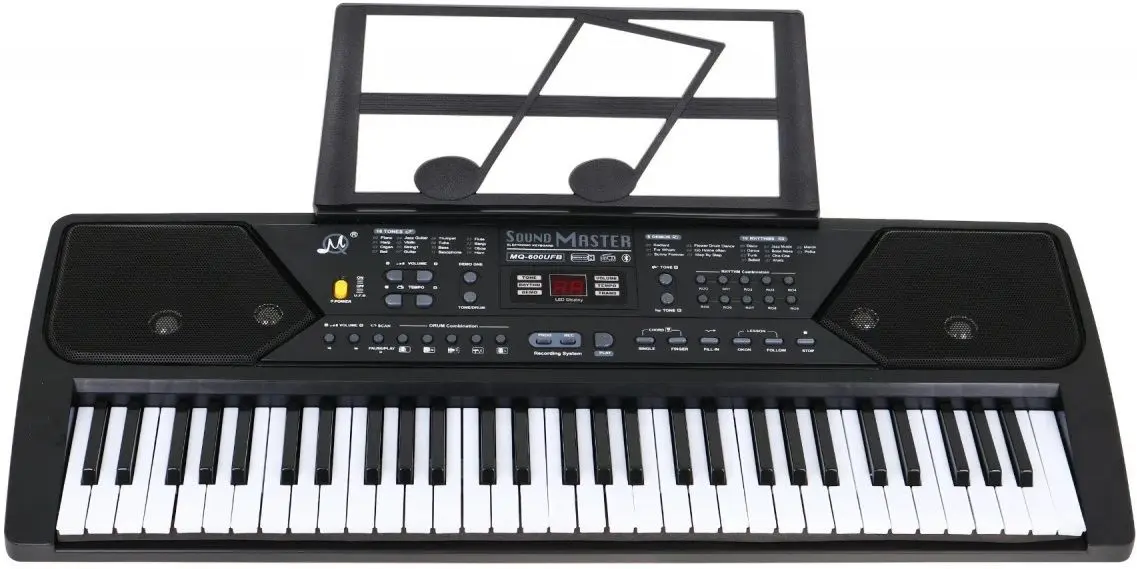 Sintetizator cu microfon pentru copii Ramiz MQ-600UFB (Black)