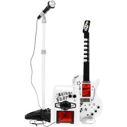 Ghitara cu microfon si amplificator Ramiz Musical Stat ZMU.HK-9010D (White/Black)