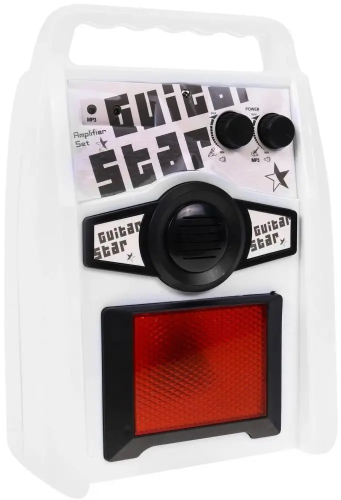 Ghitara cu microfon si amplificator Ramiz Musical Stat ZMU.HK-9010D (White/Black)