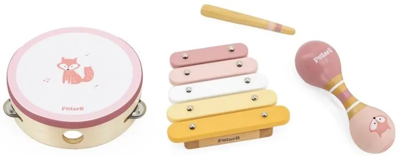 Set de instrumente muzicale Viga Toys PolarB 44214 (Green/Pink)