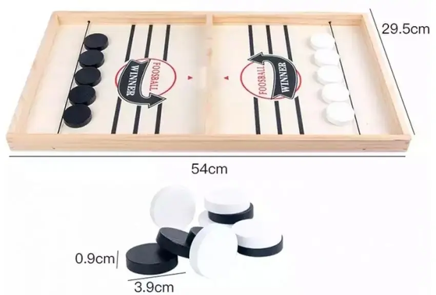 Joc de masa AliBibi Pucket Game Hokey Slide (Wood)