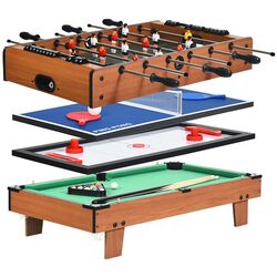 Настольная игра 4в1 Costway TY580385 (Brown/Blue)