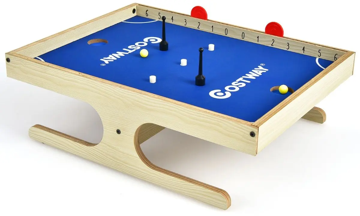 Настольный футбол Costway TY590676 (Natural/Blue) - 8