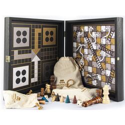 Joc de masa 4in1 Manopoulos Modern Style (Grey/Yellow)