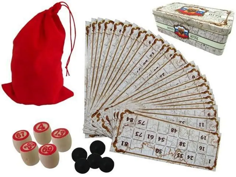 Набор для игры в Лото 38321 (Red/Beige)