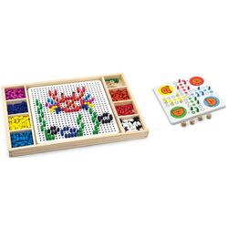 Настольная игра Viga Toys Create Pattern with Beads and Ludo 59990