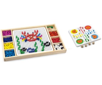 Joc de masa Viga Toys Create Pattern with Beads and Ludo 59990