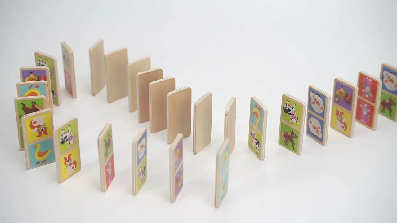 Joc de masa Viga Toys Domino Farm (Multicolor) - 2