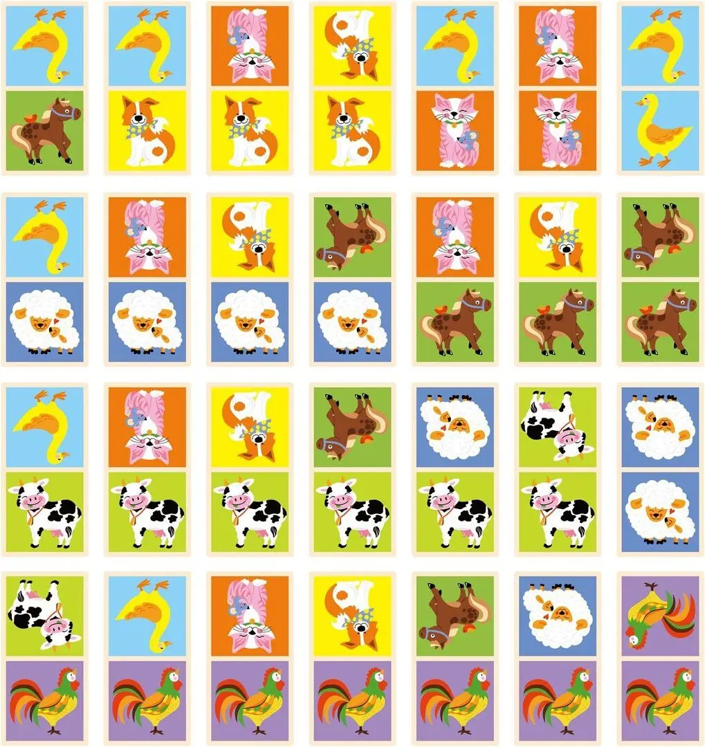 Joc de masa Viga Toys Domino Farm (Multicolor)