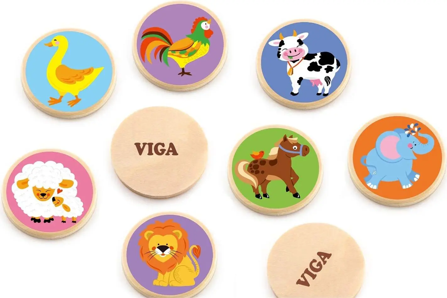 Настольная игра Viga Memory Set Animals 51308
