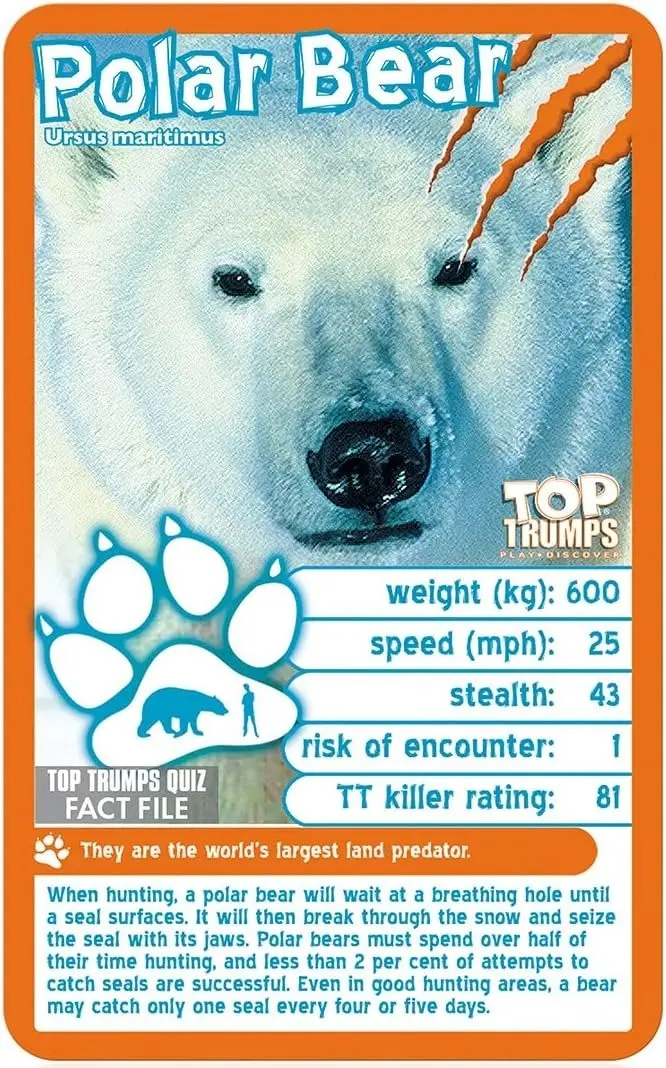 Joc de masa Winning Moves Top Trumps Deadliest Predators