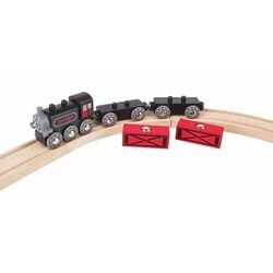 Грузовой паровозик Hape E3717 (Black/Red) Thumb