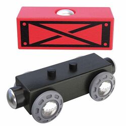 Грузовой паровозик Hape E3717 (Black/Red) Thumb