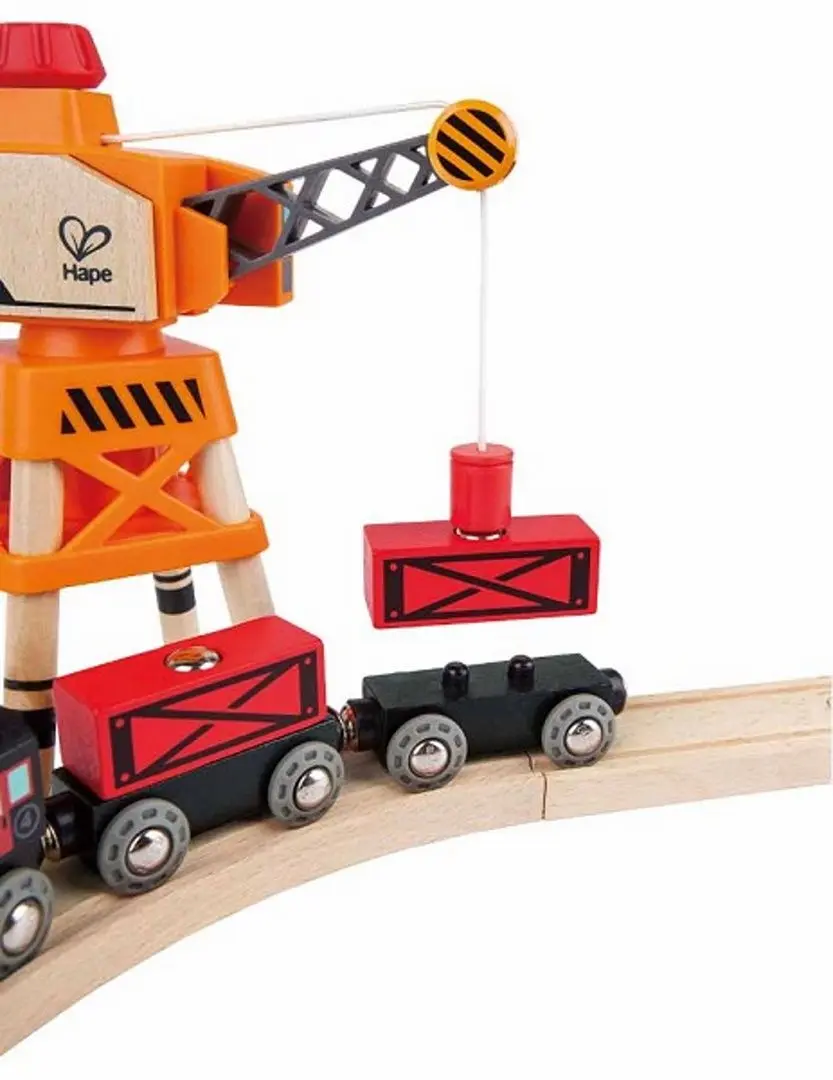 Грузовой паровозик Hape E3717 (Black/Red) - 5