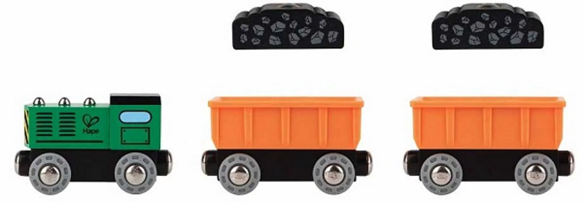 Грузовой паровозик Hape E3718 (Green/Orange) - 2