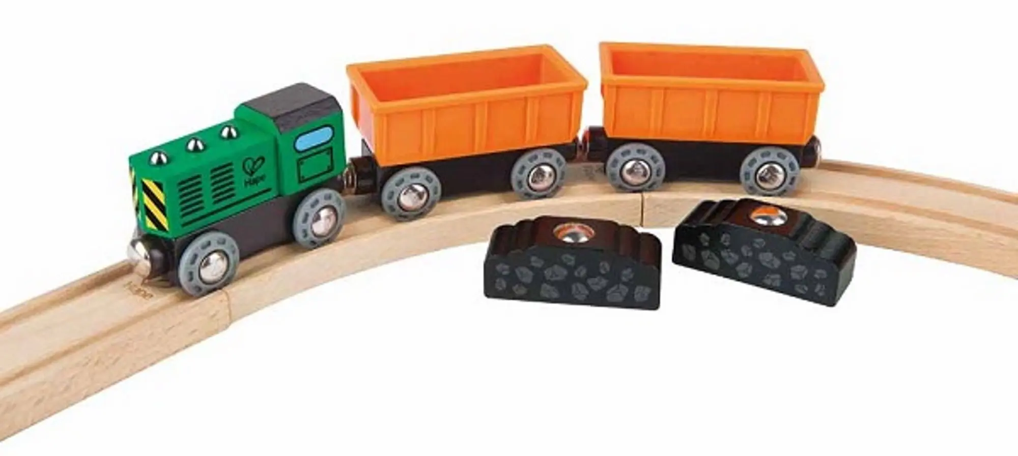 Грузовой паровозик Hape E3718 (Green/Orange) - 5