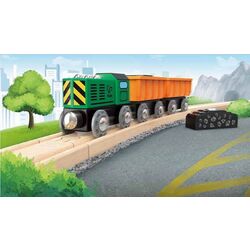 Грузовой паровозик Hape E3718 (Green/Orange) Thumb