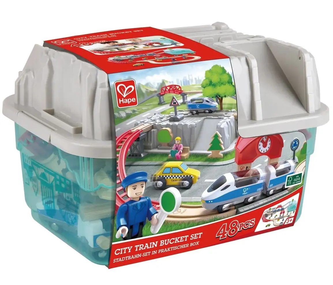 Set de joaca Hape City Train E3771 (Multicolor) - 4