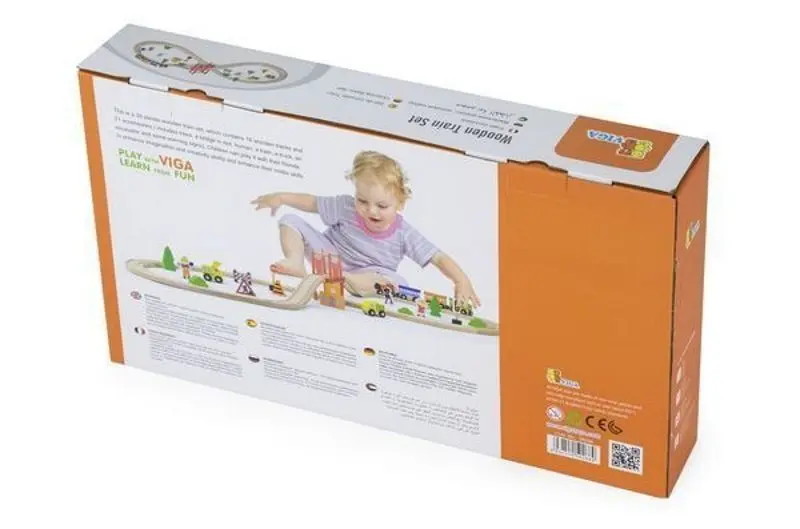 Tren cu sine Viga Toys Train 50266 (Multicolor) - 3