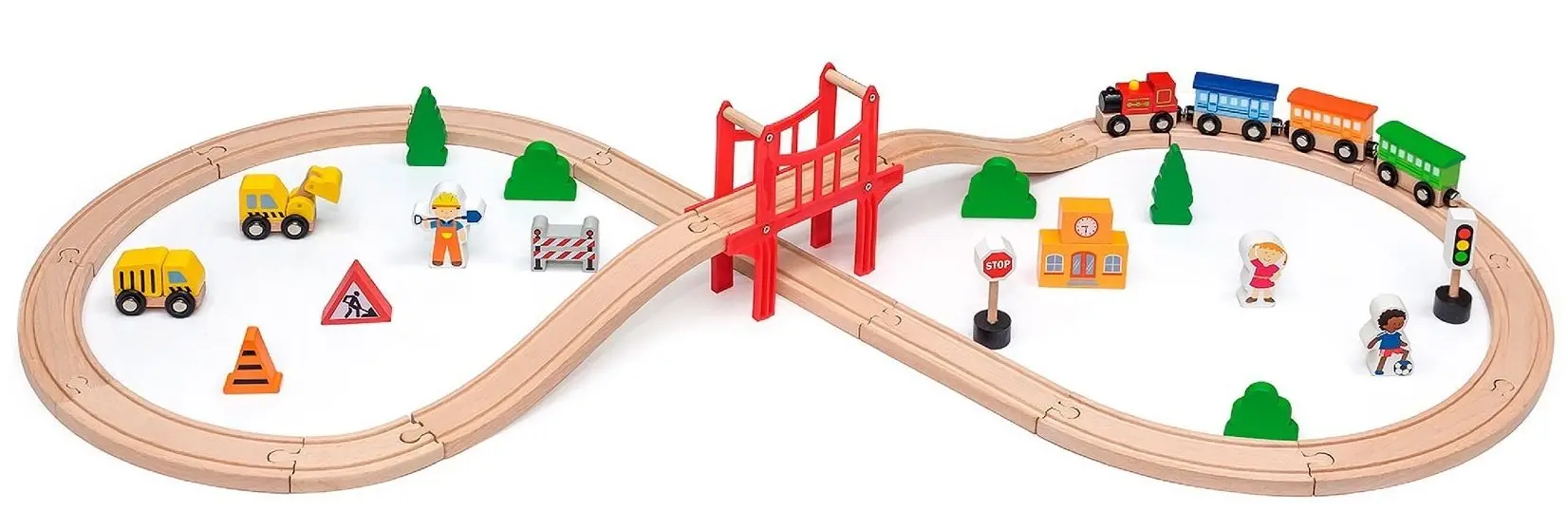 Tren cu sine Viga Toys Train 50266 (Multicolor)