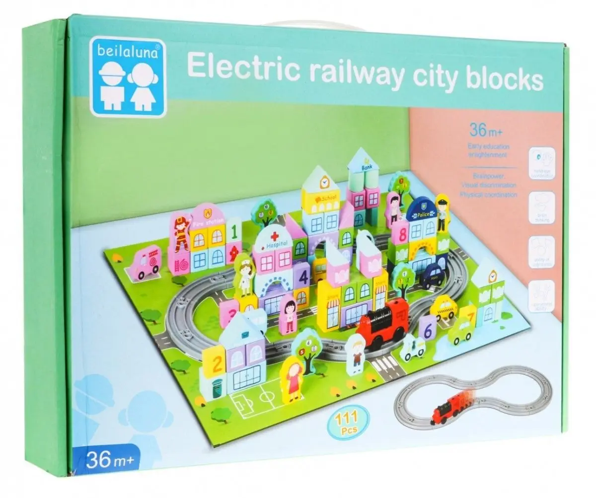 Конструктор Beilaluna Electric Railway City Blocks BLLN-3515 (Multicolor) - 2