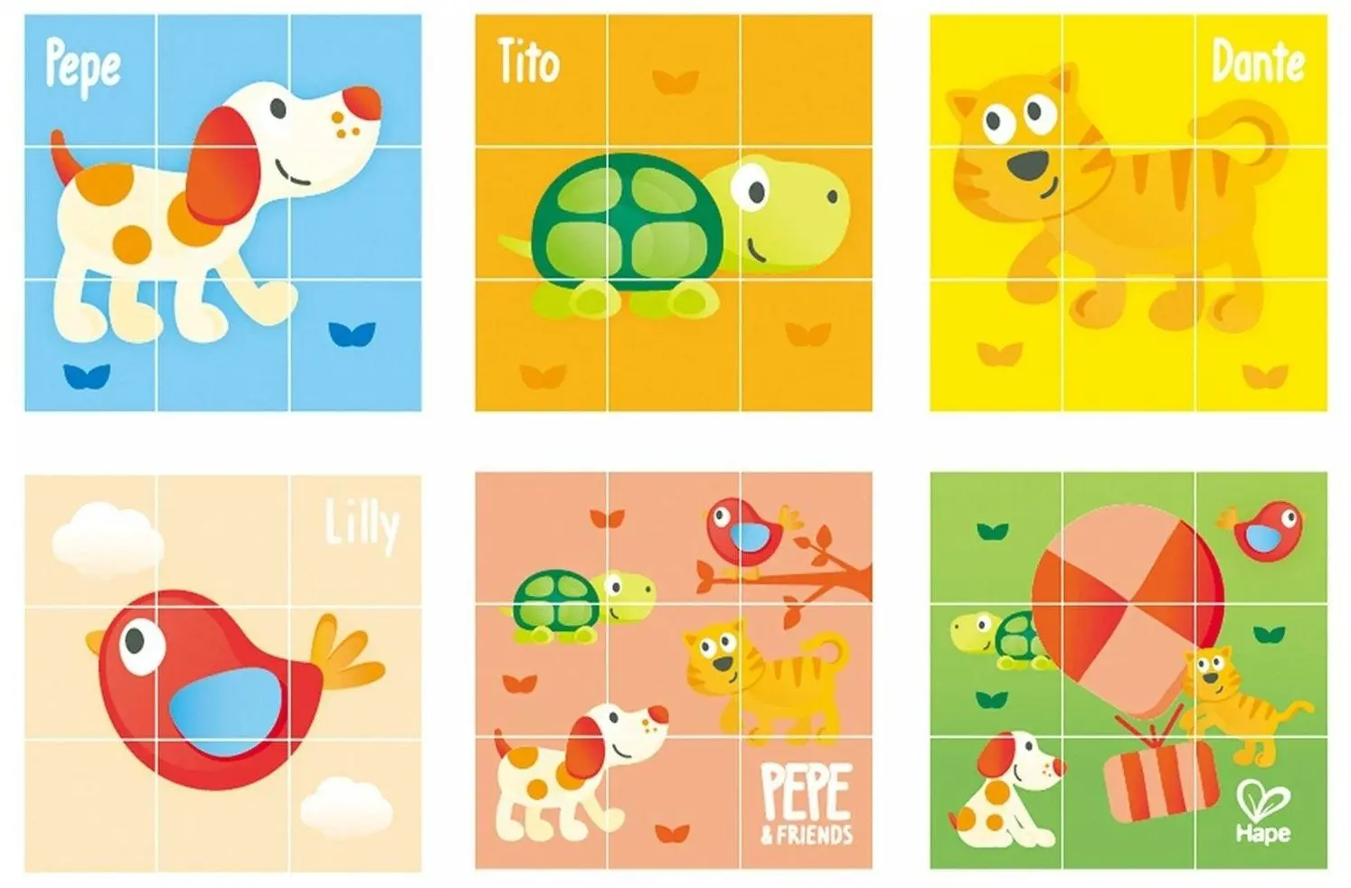 Cuburi educative Hape Friendship E0452 (Multicolor) - 2