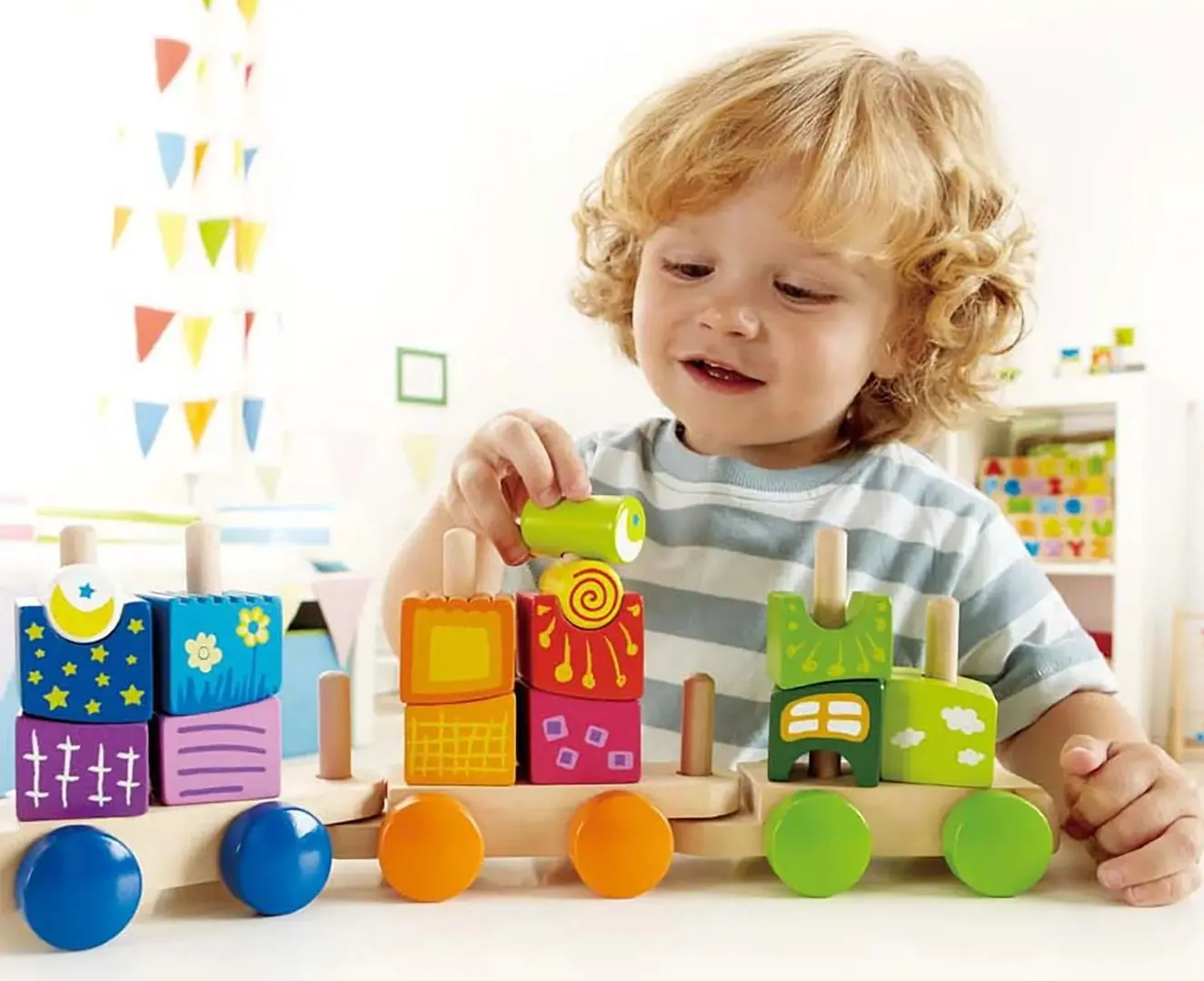 Конструктор Hape Locomotive E0417 (Multicolor) - 2