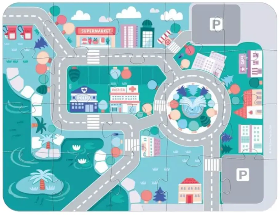 Constructor LeanToys Wooden Blocks City 9829 (Multicolor) - 3