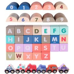 Constructor LeanToys Wooden Blocks City (Multicolor) Thumb