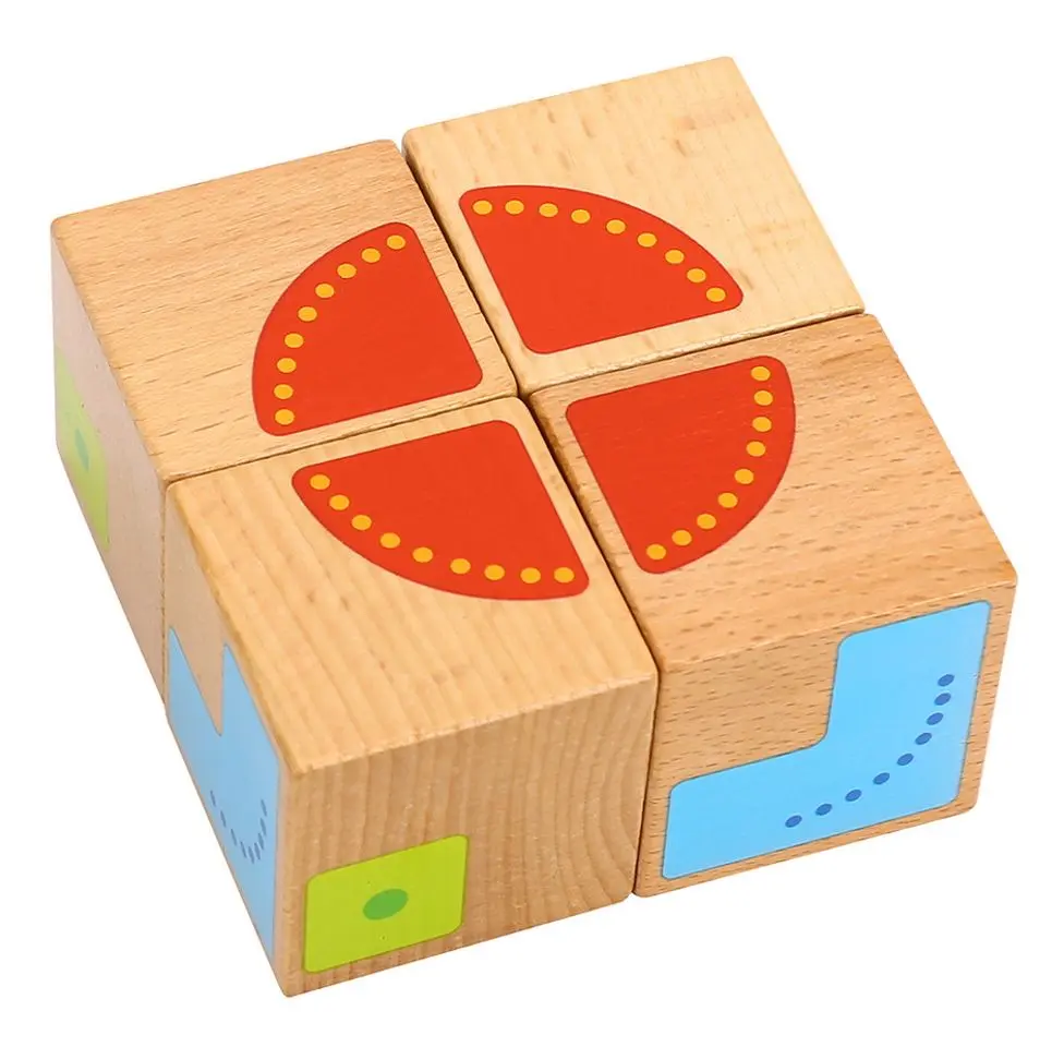 Развивающие кубики Tooky Toy TY385 (Wood) - 5