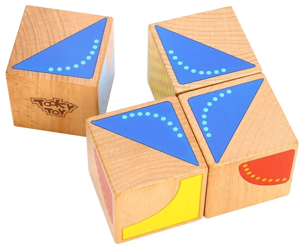 Развивающие кубики Tooky Toy TY385 (Wood)