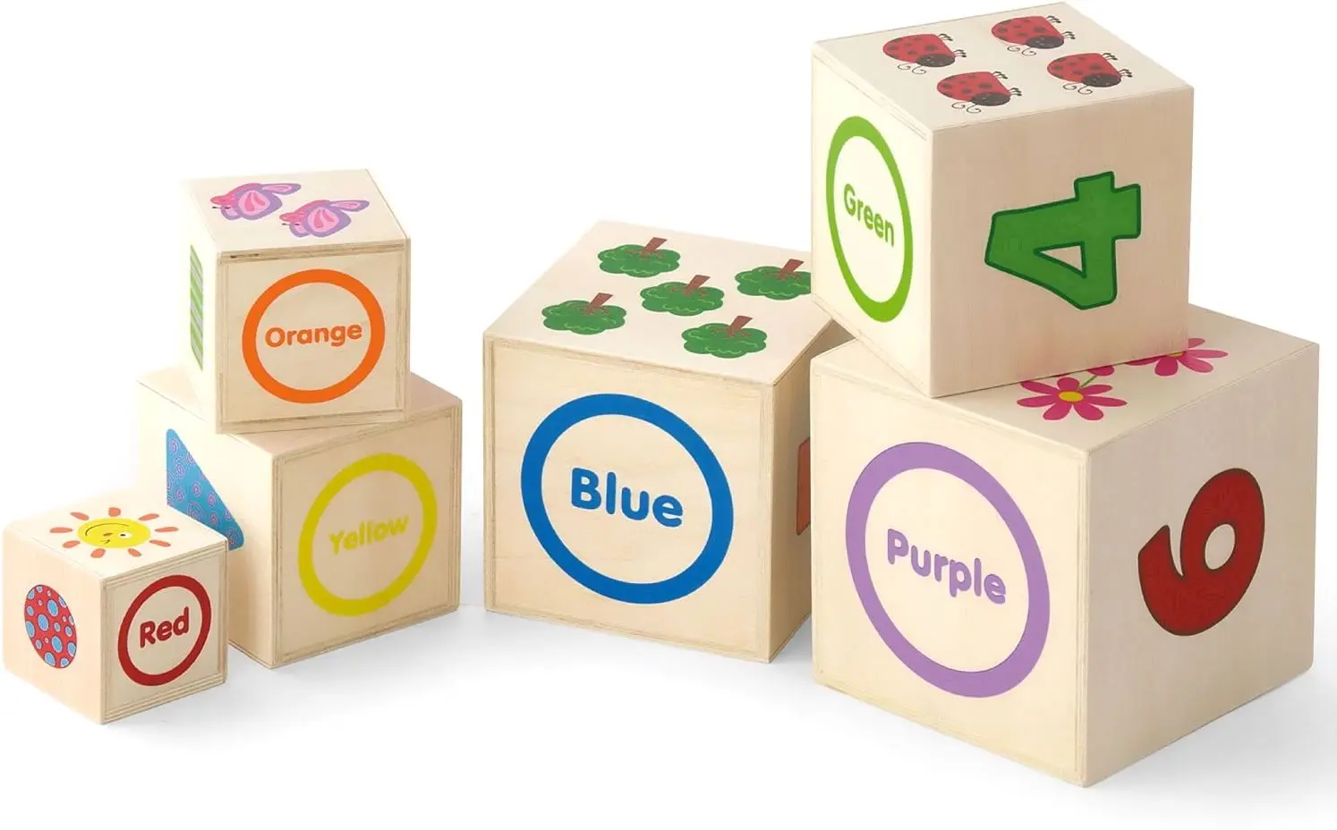 Cuburi educative Viga Toys 50392 (Wood) - 3