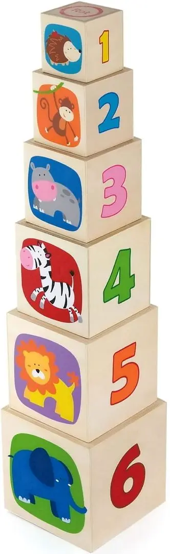 Cuburi educative Viga Toys 50392 (Wood)