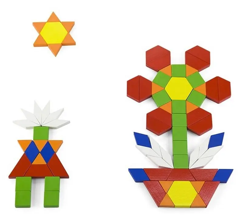 Constructor Viga Toys Geometric Blocks 50065 (Multicolor) - 4
