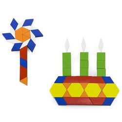 Constructor Viga Toys Geometric Blocks 50065 (Multicolor) Thumb