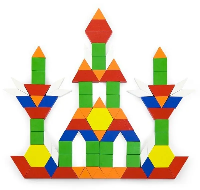 Constructor Viga Toys Geometric Blocks 50065 (Multicolor)
